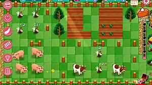 Nutaku Booty Farm Hentai Game Part 22 features brunette and blonde milfs on a ranch with fantasy elements.