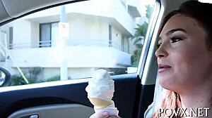 Jodi Taylor Gives Sloppy Rough Blowjob With Ball Licking In POV