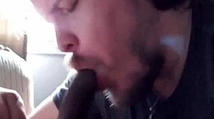 big black cock gets an intriguing blowjob