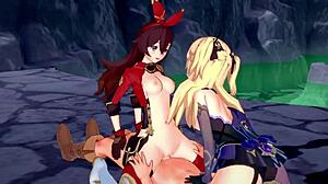 Genshin impact two archer girls in 3d hentai uncensored 😏