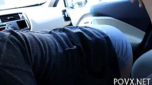 Jodi Taylor Gives Sloppy Rough Blowjob With Ball Licking In POV