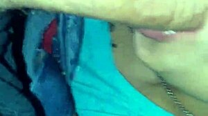 She gives head on her best friend's porch in public