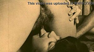 back in the day, vintage threesomes got wild with pussy and ass action