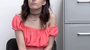 Collecting evidence with sexy shoplifter teen