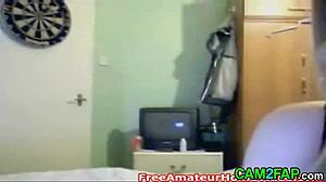 Amateur couple engages in handjob session on webcam for free porn