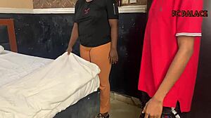 Trade by Barter with Beautiful Ebony in Restaurant.