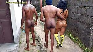 i caught stepmom with two black cocks outdoors