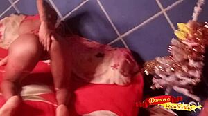 Santa Fucks Brazilian Amateur on Christmas Night!