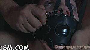 she ties him up and dominates with her sexy clit sucking skills in bondage play