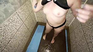 Swimming coach seduces student in sauna, fucks her tight pussy