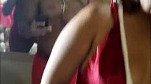 Watch the Brunette Suck Dick and Take Anal at Christmas!