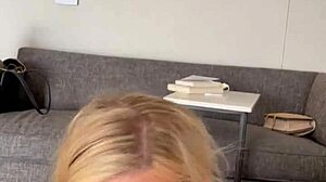 Ally, my submissive blonde lover, goes deep for cock like a champ! Suck it harder!