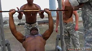 Russian soldiers and muscle army boys in videos.