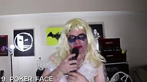 cute ladyboy dances to music, aspiring to be lady gaga