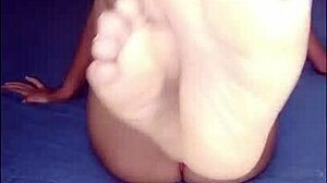 guided jerk off with footjob, cum deliciously you pervert in pov