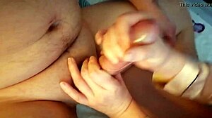 GOOD MORNING SEX WITH MY NEW GF HUGE TITSHOT HANDJOB AND CUM