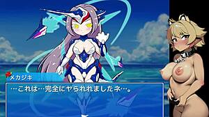 Sea devil confrontation in fishing game.