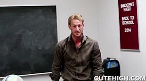 hey, how did this naughty girl seduce her older teacher?