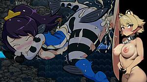 Sea devil confrontation in fishing game.