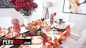 hey step-son, wanna stuff my shaved pussy full? hot milf sofie marie craves your dick this thanksgiving!