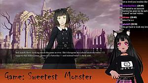 vtuber lewdneko plays hentai monster game 😈