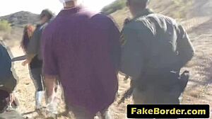 Fake Mexican Border Patrol Lures Brunette For Intense Fuck