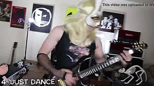 cute ladyboy dances to music, aspiring to be lady gaga