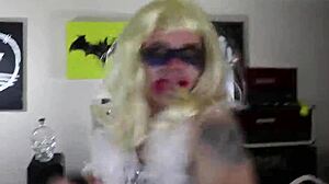 cute ladyboy dances to music, aspiring to be lady gaga