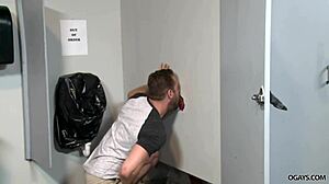 Bold gay gloryhole action