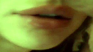 hot russian girlfriend teases with webcam blowjob