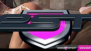 Babestation Girl Sabrina Strips Naked and Wanks at Work