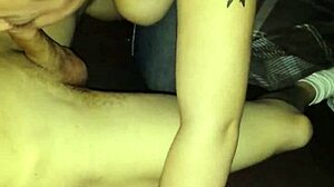 ex girlfriend gives blowjob to friend ending in cumshot