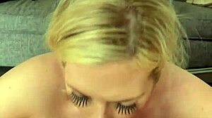 Ally, my submissive blonde lover, goes deep for cock like a champ! Suck it harder!