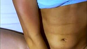 Shy petite 18+ student shares bed after party for tight orgasm