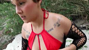 Stepsister Gives Blowjob By The River