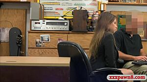 Huge Boobs Brunette Babe Railed Hard By Pawn Keeper.