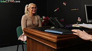 CFNM Babe SUCKS Future Chief's COCK on Interview