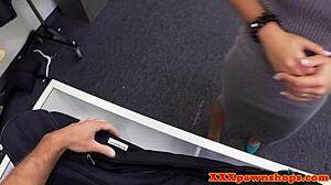 Pawnshop musician goes deep with throat action inside