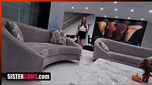 Sister Sneaks In For Shaved Pussy Fucking