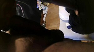 Ebony babe takes a messy facial from big cock