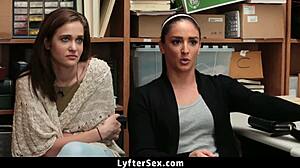 Officer catches teen and milf stealing