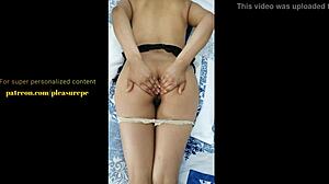 Young Latina Measures Fingers For New Experience