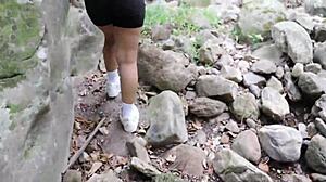 Stepsister Gives Blowjob By The River