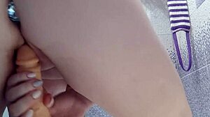 Blonde Milf Plays With Butt Plug And Dildo In Shower