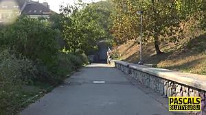 Hey, this babe toys herself then gets anal fucked hard