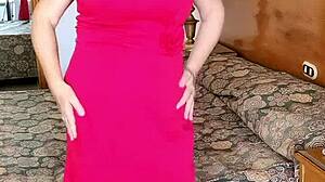 Look at Mariaold Teasing with Huge Tits and Shaved Pussy