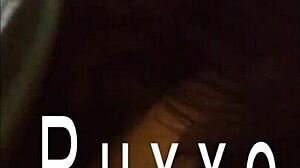 Feeling excited as stranger sucks it on the cable car