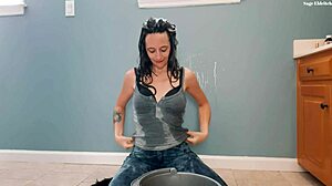 Wet Hair Flips In Wet Clothes