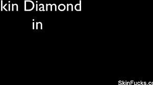 Skin Diamond's Solo Session with Brunette Ebony Beauty