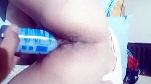 i made a homemade video with a milf, putting in a nice object for a happy ending